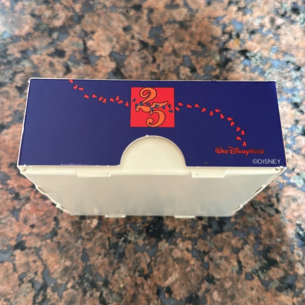 Vintage Walt Disney World 25th Anniversary Gift Box 4” x 4”